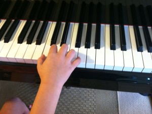 Kylie demonstrating beautiful piano hand